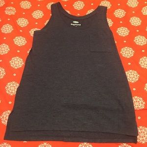 Girls Old Navy boyfriend tank top sz Large (10-12) pocket oh front .